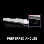 MSI Forge GK600 TKL Wireless Sky - Mechanical Linear SWITCHES - Dye-Sublimated PBT Keycaps, Anti-Slip Base, RGB LED, USB 2.0, Bluetooth, 2.4 GHz - Tenkeyless - Image 6