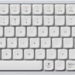 LOFREE Flow Low Profile Mechanical Keyboard, 100 Keys Rechargeable Wireless Keyboards with Bluetooth and Wired Connection for Windows, Mac OS/White Ghost Linear Switches