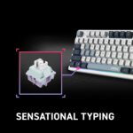MSI Forge GK600 TKL Wireless Sky - Mechanical Linear SWITCHES - Dye-Sublimated PBT Keycaps, Anti-Slip Base, RGB LED, USB 2.0, Bluetooth, 2.4 GHz - Tenkeyless - Image 2