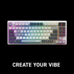 MSI Forge GK600 TKL Wireless Sky - Mechanical Linear SWITCHES - Dye-Sublimated PBT Keycaps, Anti-Slip Base, RGB LED, USB 2.0, Bluetooth, 2.4 GHz - Tenkeyless - Image 8