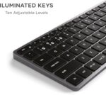 Satechi Slim X1 Bluetooth Backlit Keyboard for Mac, Illuminated Keys & Multi-Device Sync, for MacBook Air/Pro M5/M4, iPad Air/Pro M5/M4/M3, iPad mini, Mac mini, iMac - Space Gray - Image 4