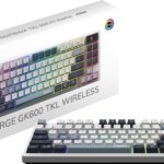 MSI Forge GK600 TKL Wireless Sky - Mechanical Linear SWITCHES - Dye-Sublimated PBT Keycaps, Anti-Slip Base, RGB LED, USB 2.0, Bluetooth, 2.4 GHz - Tenkeyless