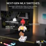 Corsair K70 CORE TKL RGB Tenkeyless Mechanical Wired Gaming Keyboard ?C Pre-Lubed MLX Red v2 Linear Switches, SOCD, ABS Double-Shot Keycaps, Sound Dampening, 1000Hz Polling, QWERTY NA ?C Black - Image 5